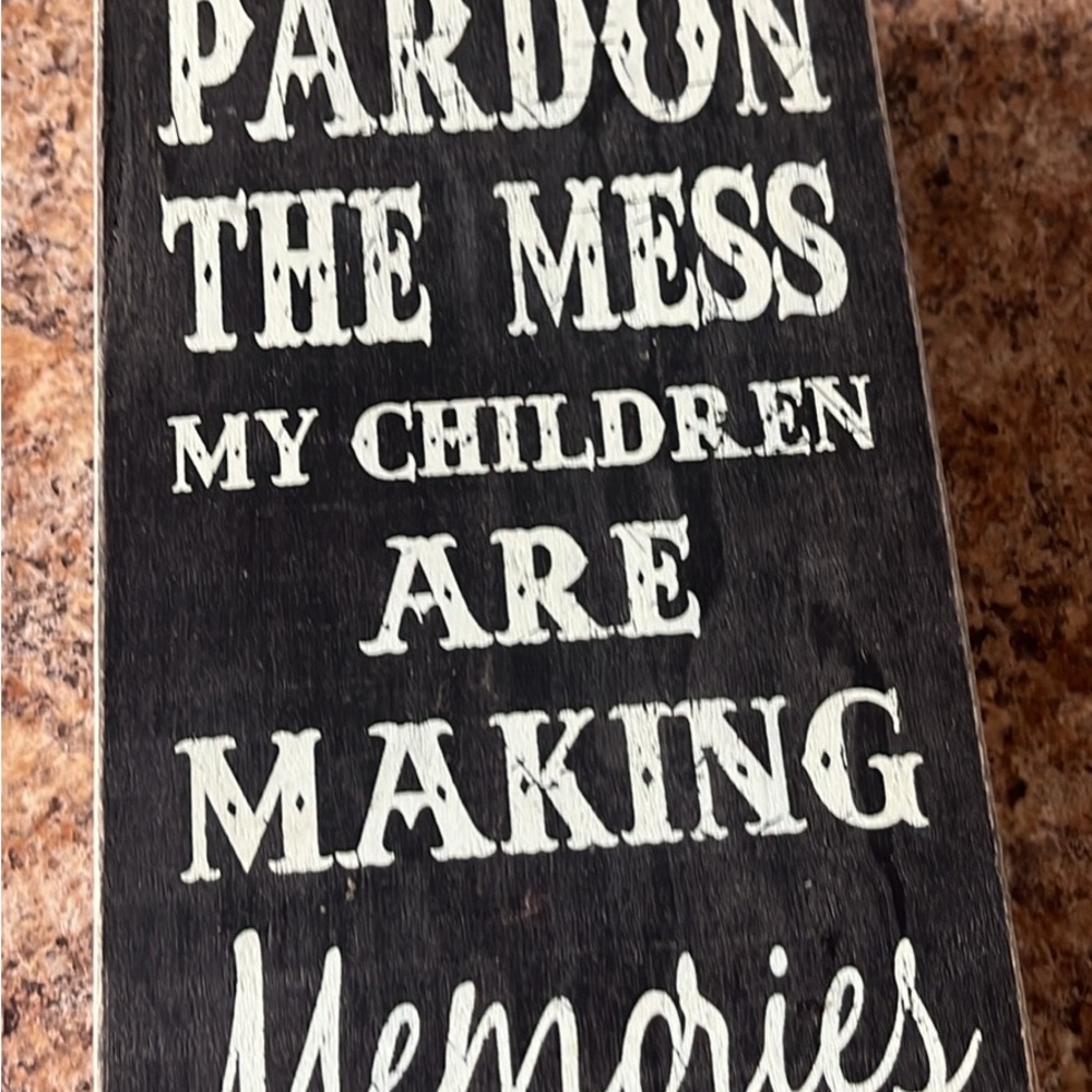 Black and White Decorative Sign